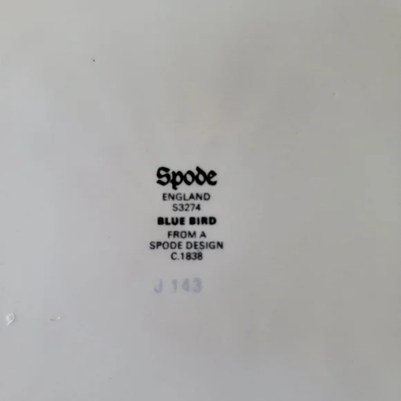 Spode England Blue Bird Fruit Yellow Blue Dinner Plate - Picture 5 of 5